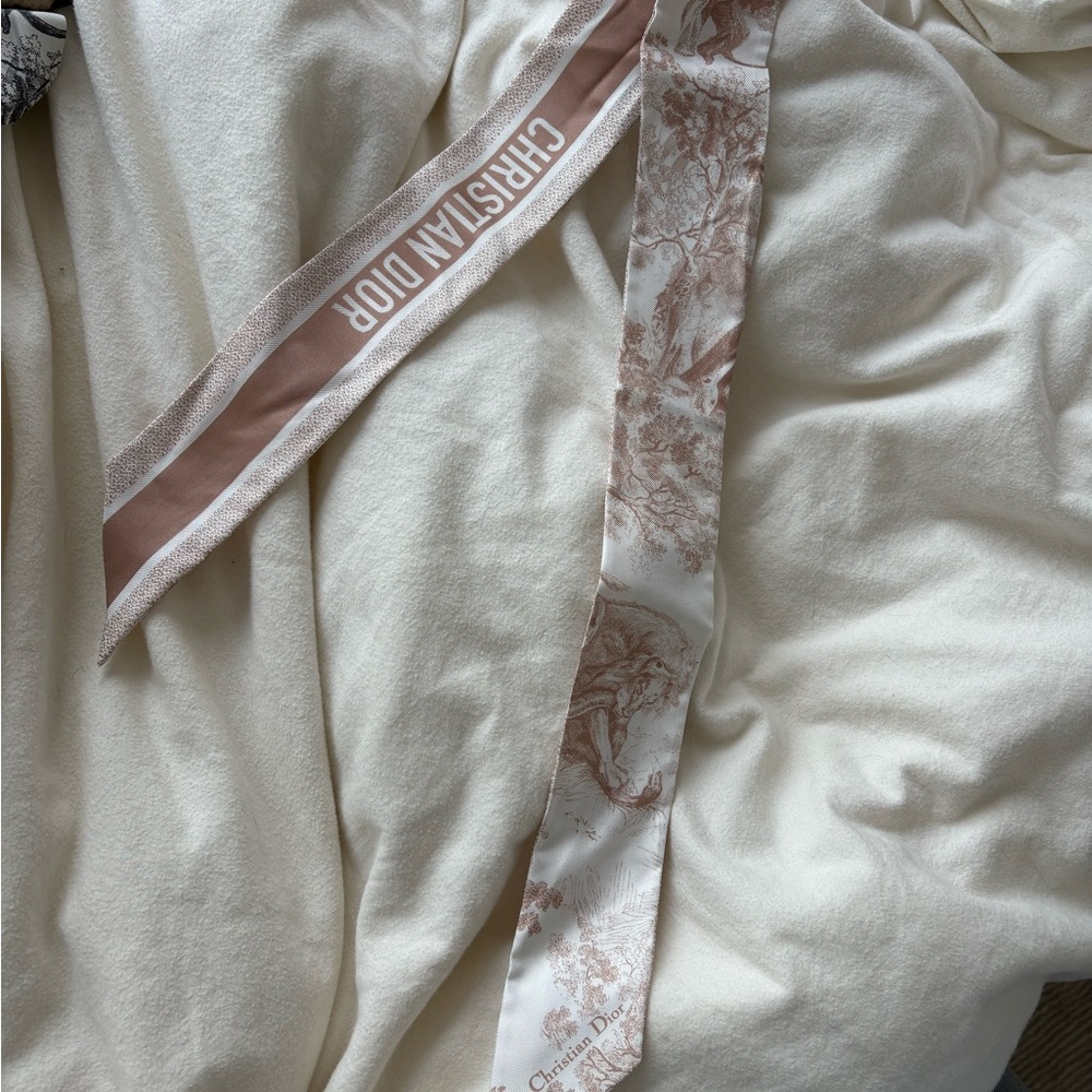 Dior Cream/Pink and White Scarf